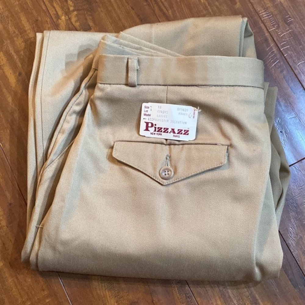 Pizzazz Vintage Back‎ stock Ladies Khaki pants slacks